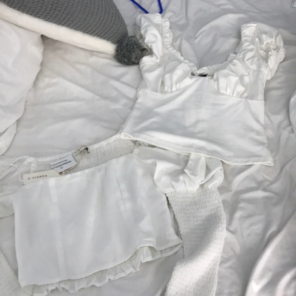 2 white shirts